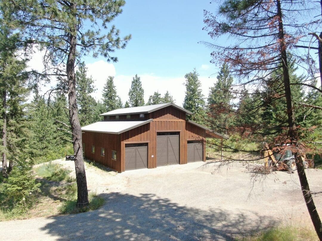 #8194 – 3 Bay Garage with RV Storage – 42x48x22 – Harrison, Idaho | Steel Structures America