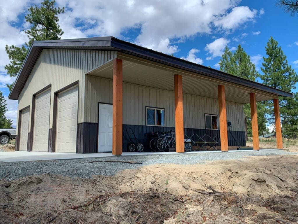 #11403 – 3 Car Garage – 40x40x14 – Chelan, WA | Steel Structures America