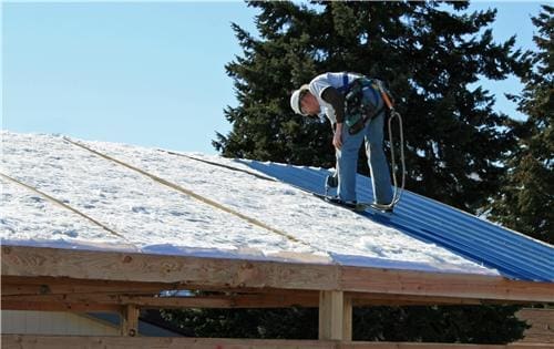 2.5" Vinyl Backed Fiberglass Roof and Wall Insulation | Steel Structures America