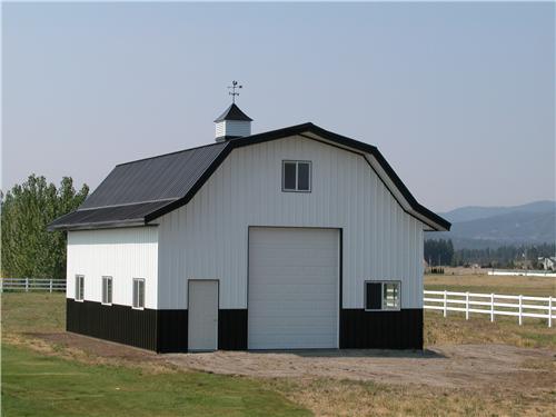 Gambrel Style Steel Building with Loft #2446 | Steel Structures America