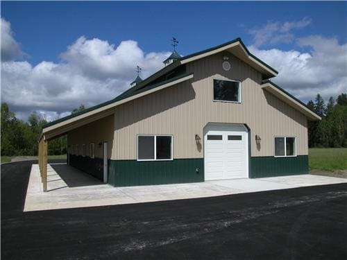 #4984 – Post Frame Monitor Style Shop – Usk, WA | Steel Structures America