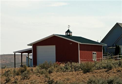 Pole Building with Lean-to #3178 – Selah, WA | Steel Structures America