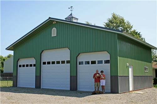 40x50x14 3-Car Garage #4154 – Coeur d’Alene, ID | Steel Structures America