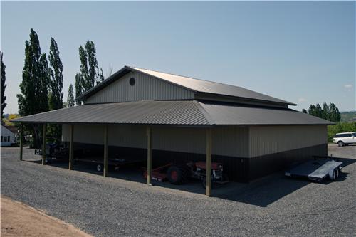 Monitor Pole Building W/ Lean-to #6061 – Yakima, WA | Steel Structures America