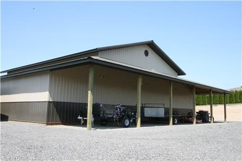 Monitor Pole Building W/ Lean-to #6061 – Yakima, WA | Steel Structures America