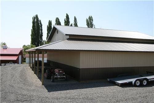 Monitor Pole Building W/ Lean-to #6061 – Yakima, WA | Steel Structures America