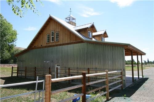 #5531 - Post and Rafter Barn with Loft | Steel Structures America