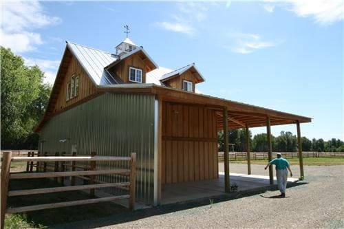 #5531 - Post and Rafter Barn with Loft | Steel Structures America