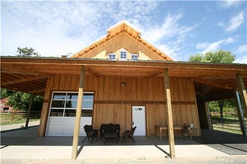 #5531 - Post and Rafter Barn with Loft | Steel Structures America