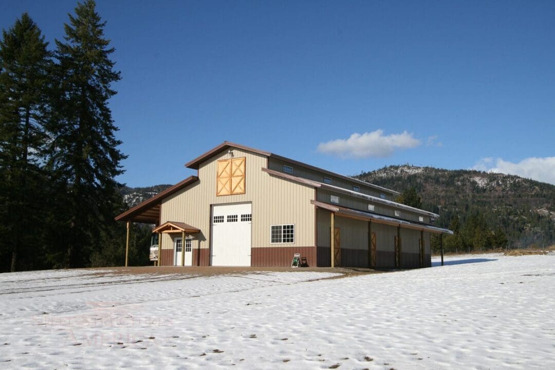 #5807 – Custom Shop with RV Storage – Rathdrum, ID | Steel Structures America