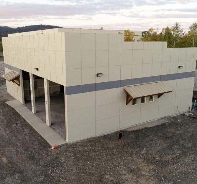 10033-ALK-Abello-Source-Materials-50x70x18-permacolumn-office-single-slope | Steel Structures America