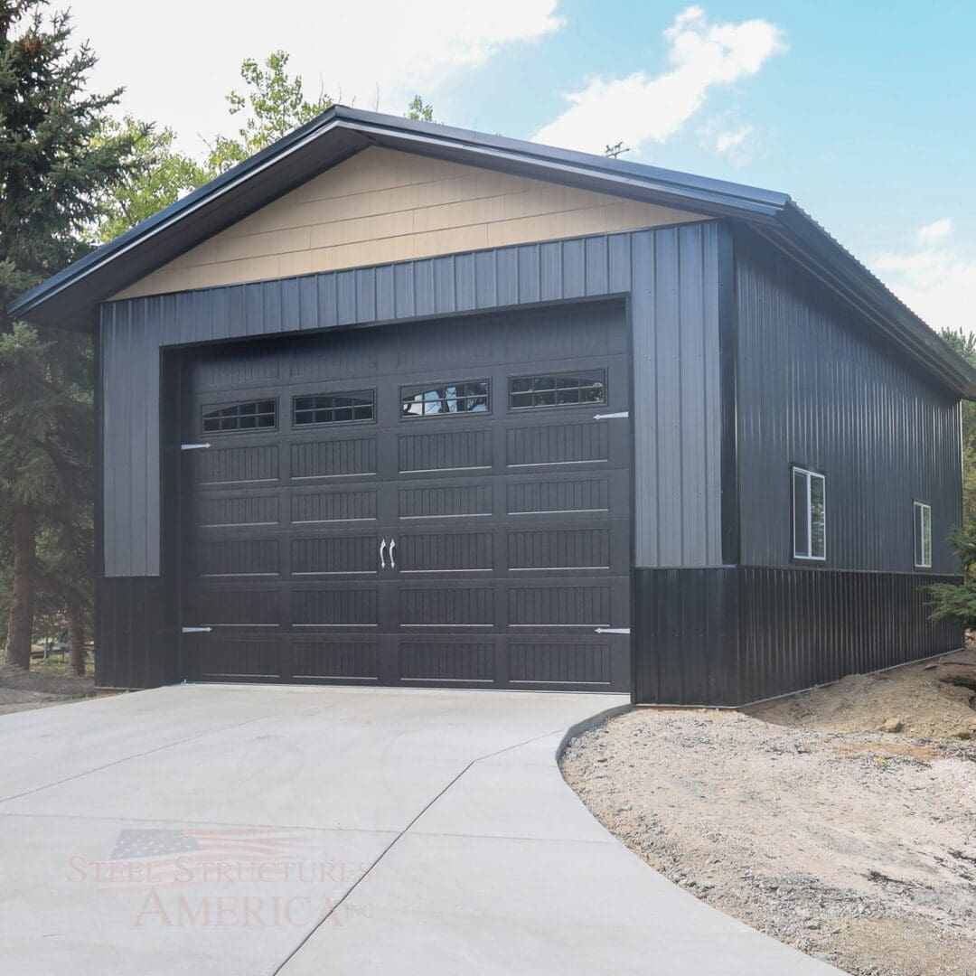 #10712 – Custom 24x36x14 Garage – Arvada, Colorado | Steel Structures America