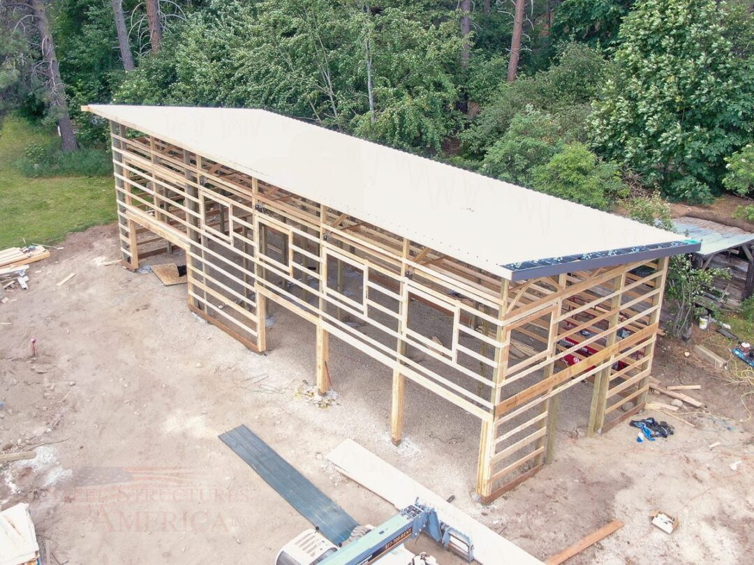 10818-Murray-26x72x18-shop-with-living-quarters-above-pole-building | Steel Structures America