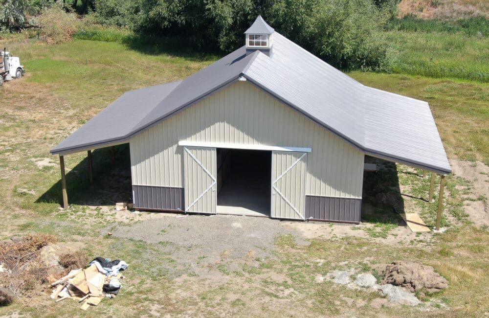 10838 – Kristi Baumman – 36x36x12 Steel Structure – Ellensburg, Washington | Steel Structures America