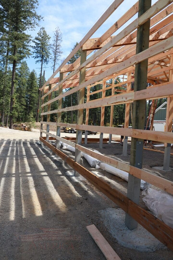 #10943 – 30x50x16 w/ (1) lean-to & (1) shed – Hayden, Idaho | Steel Structures America