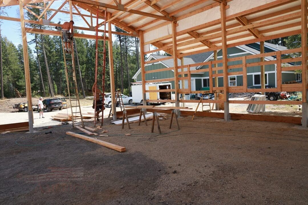 #10943 – 30x50x16 w/ (1) lean-to & (1) shed – Hayden, Idaho | Steel Structures America