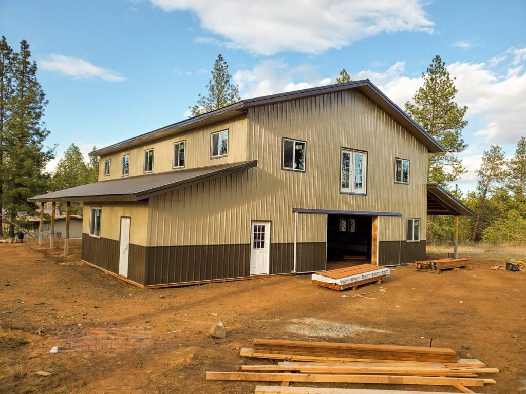 #11253 – 36x60x22 Monitor Style Building Cheney, Washington | Steel Structures America