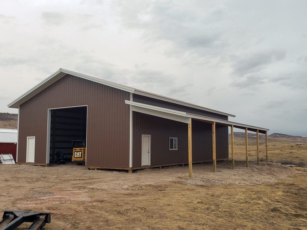 #11313 Parks – 40x60x16 with 12×60 Lean-to – Fort Collins, Colorado | Steel Structures America