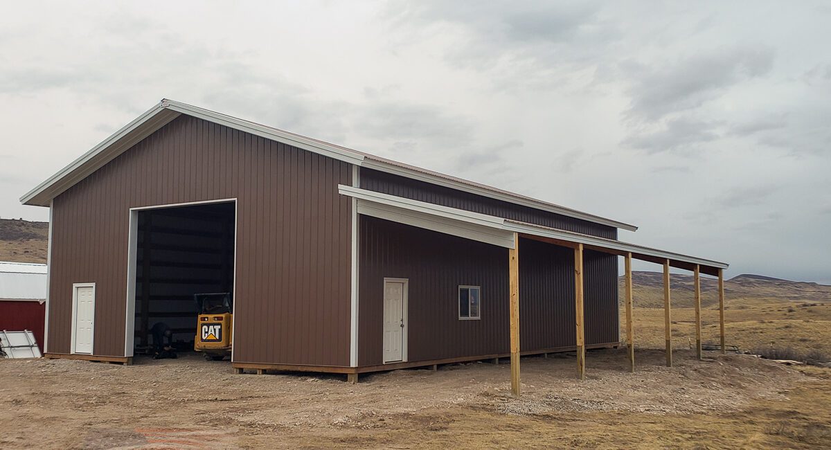 #11313 Parks – 40x60x16 with 12×60 Lean-to – Fort Collins, Colorado | Steel Structures America