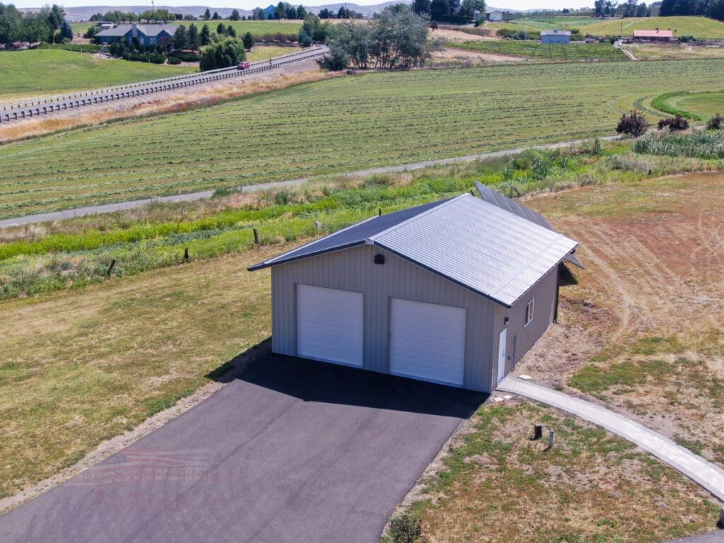 #8456 – Shop with Solar – 30x30x12 – Ellensburg, WA | Steel Structures America