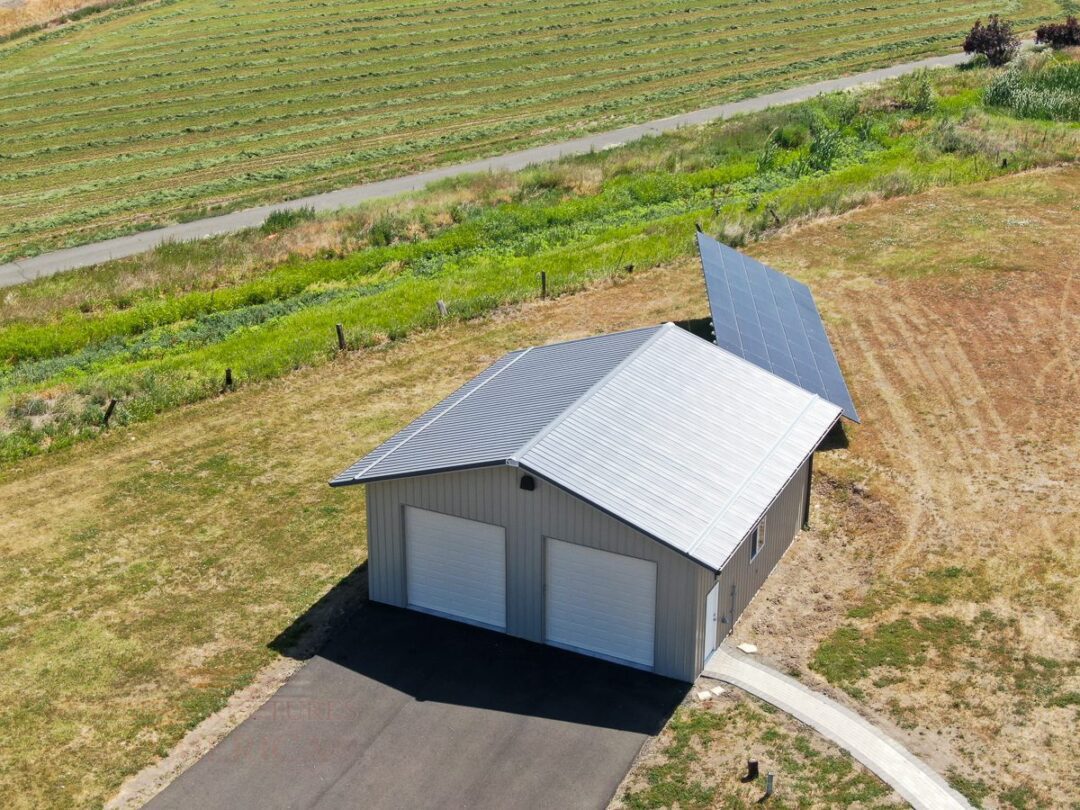 #8456 – Shop with Solar – 30x30x12 – Ellensburg, WA | Steel Structures America