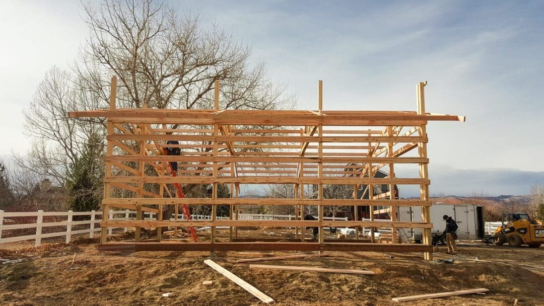9179 – Open Range Colorado Horse barn with lean to-06 | Steel Structures America