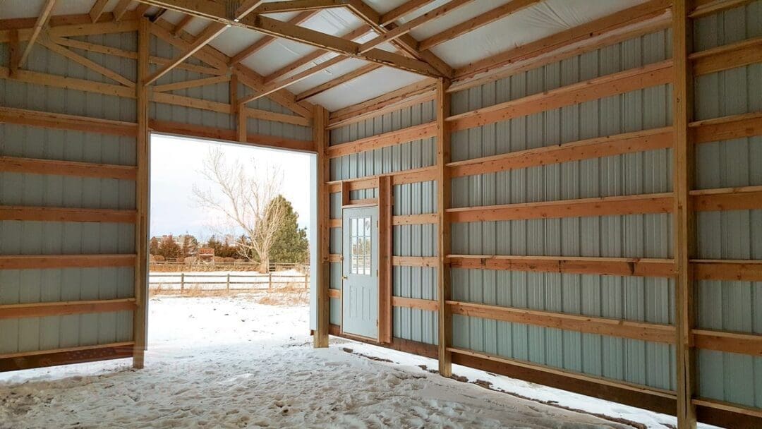 9179 – Open Range Colorado Horse barn with lean to-06 | Steel Structures America