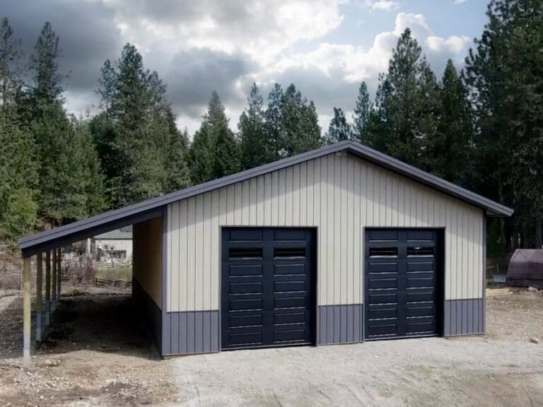 #13207 - 36 x 48 x 14 Custom Garage in Hauser, ID | Steel Structures