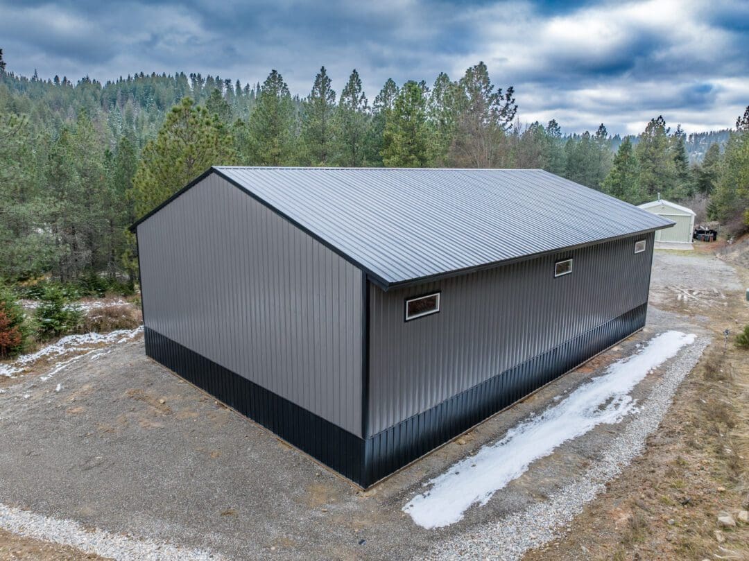 #13996 - 40 X 60 X 16 Metal Shop in Harrison, ID | Steel Structures America