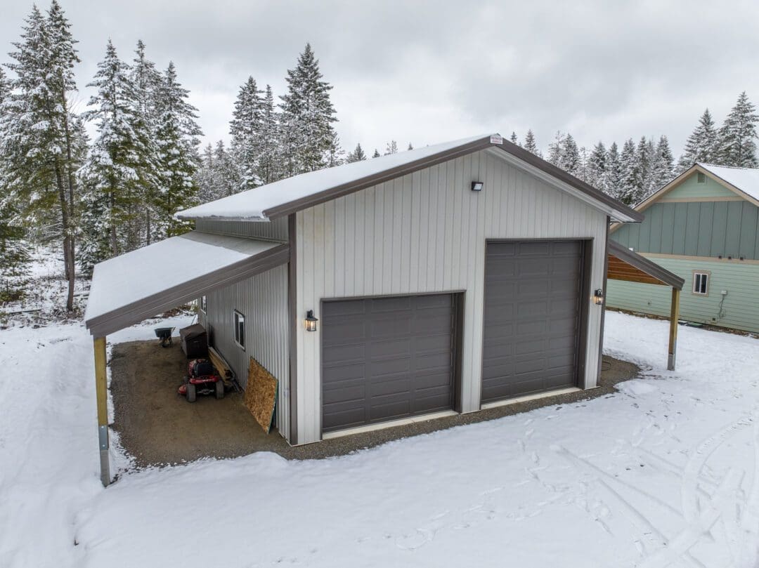 30X40X16 Pole Barn with (2)12X40X9 Open Lean-tos in Rathdrum, ID