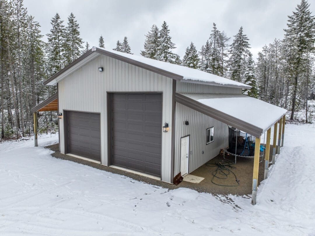 30X40X16 Pole Barn with (2)12X40X9 Open Lean-tos in Rathdrum, ID