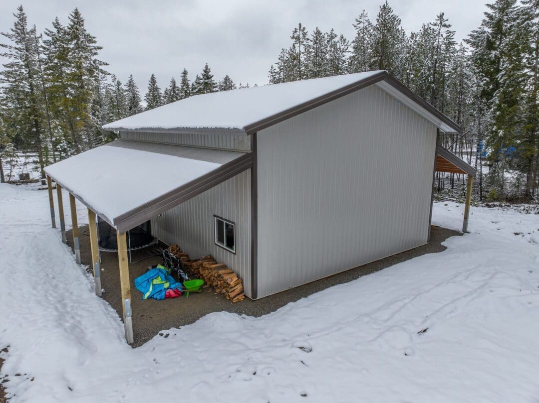 30X40X16 Pole Barn with (2)12X40X9 Open Lean-tos in Rathdrum, ID