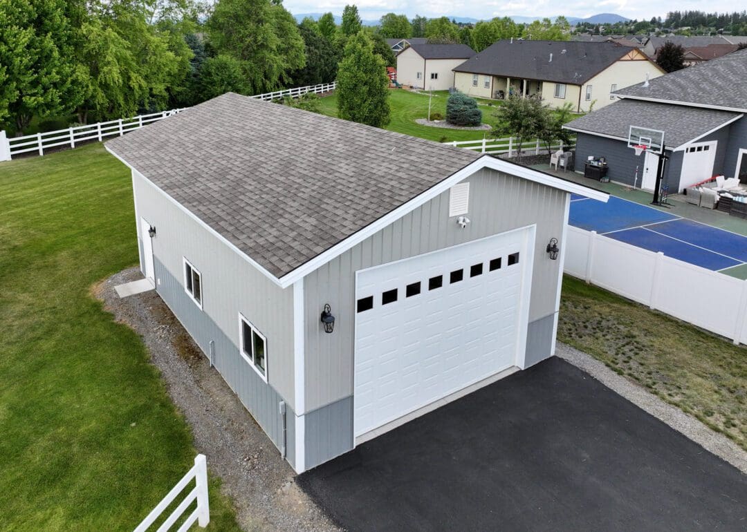 #13818 - 40 x 60 x 16 Pole Barn Shop in Rathdrum, ID | Steel Structures ...