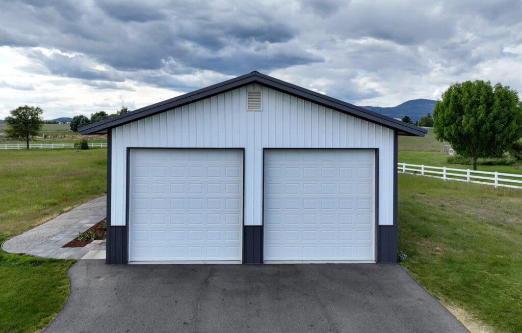 #13818 - 40 x 60 x 16 Pole Barn Shop in Rathdrum, ID | Steel Structures ...
