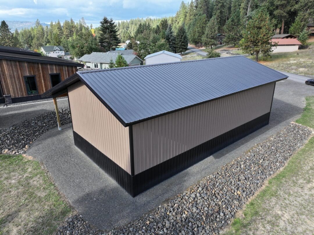 Standard Gable Garage with open lean-to