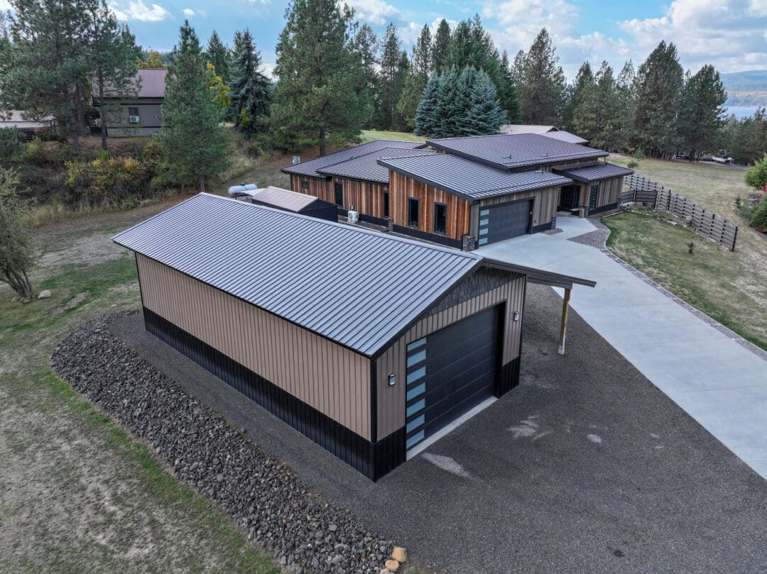 Standard Gable Garage with open lean-to