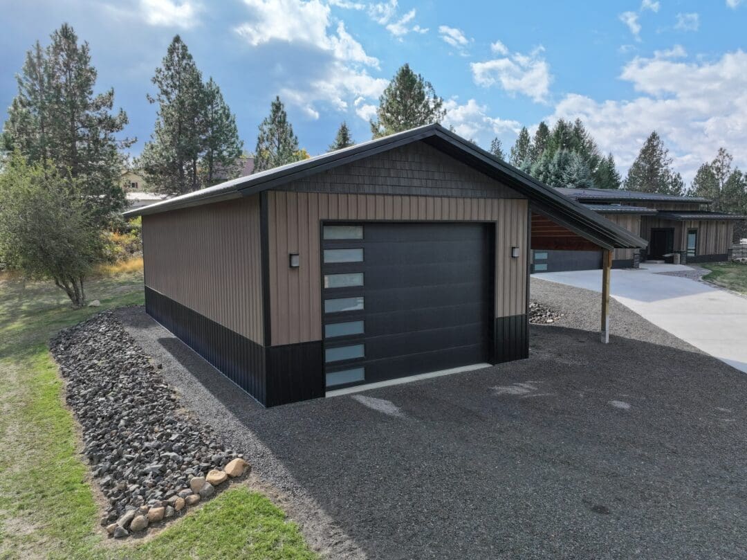 Standard Gable Garage with open lean-to