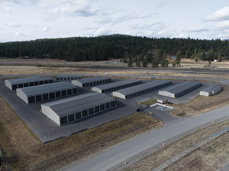 Large pole buildings used as storage units