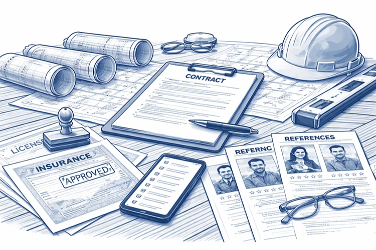 A graphic laying out the different considerations when choosing a contractor for your post frame or metal building project