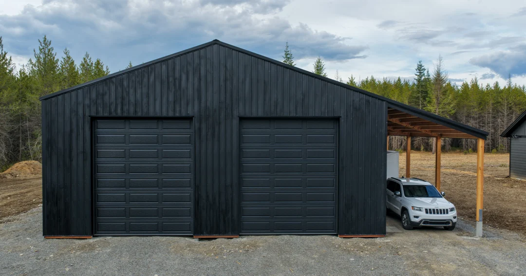 A lean to provides overhead protection for a vehicle