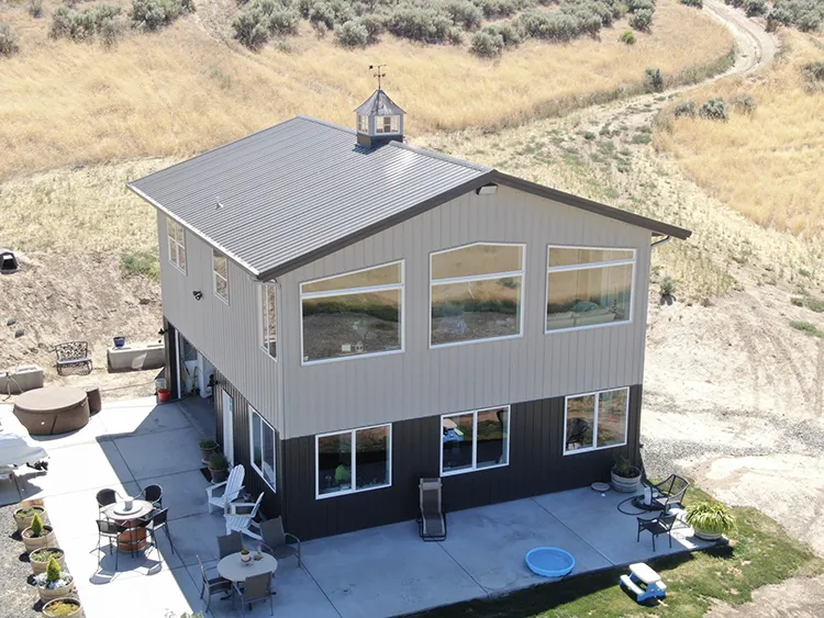 A two story barndominium cost little more than a single story